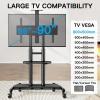 PERLESMITH Mobile TV Stand for 55-90 Inch Flat/Curved Screen TV