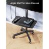 PERLESMITH Rolling TV Stand on Wheels for 23-60 Inch Flat Curved Screen TVs, Mobile TV Cart Height – Adjustable with Shelf/Tray, Portable TV Stand Holds up to 55 lbs, Max VESA 400x400mm, PSTVMC04(Deeep Black)