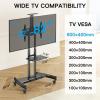 PERLESMITH Rolling/Mobile TV Cart with Wheels for 32-82 Inch LCD LED 4K
