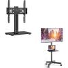 PERLESMITH Mobile TV Cart with Wheels for 23-60 Inch