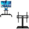 PERLESMITH Mobile TV Stand for 55-90 Inch Flat/Curved Screen TV