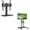 PERLESMITH Mobile TV Stand on Wheels for 32-75 Inch Flat/Curved Panel Screens