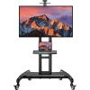 imagePERLESMITH Rolling TV Stand on Wheels for 3283 Inch Screens up to 110lbs Mobile TV Cart Height Adjustable Portable Outdoor TV Stand Tilt Rolling TV Cart with Shelf Max VESA 600x400mm PSTVMC033285 Inch