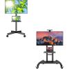 PERLESMITH Rolling/Mobile TV Cart with Wheels for 32-82 Inch LCD LED 4K