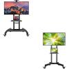 Rolling/Mobile TV Cart with Wheels for 32-82 Inch Rolling TV Stand for 32-85 Inch TVs