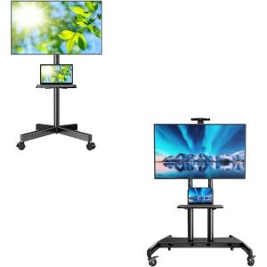 PERLESMITH Mobile TV Stand for 23-60 Inch-Mobile TV Stand for 55-90 Inch