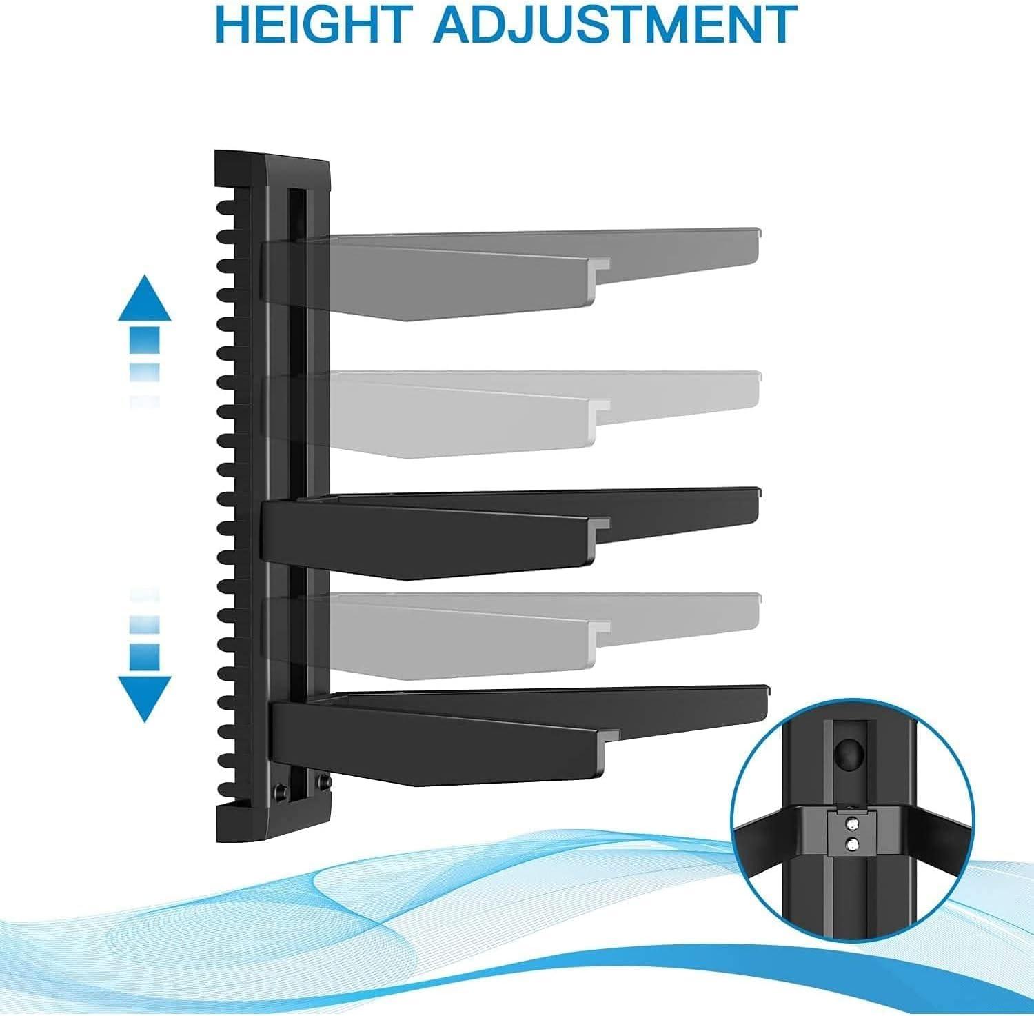imagePERLESMITH Floating Wall Mounted Shelf AV Mount Shelf Holds up to 165lbs DVD DVR Component Shelf with Strengthened Tempered Glass Perfect for DVD Players TV Box and Cable Box PSDSK3Black