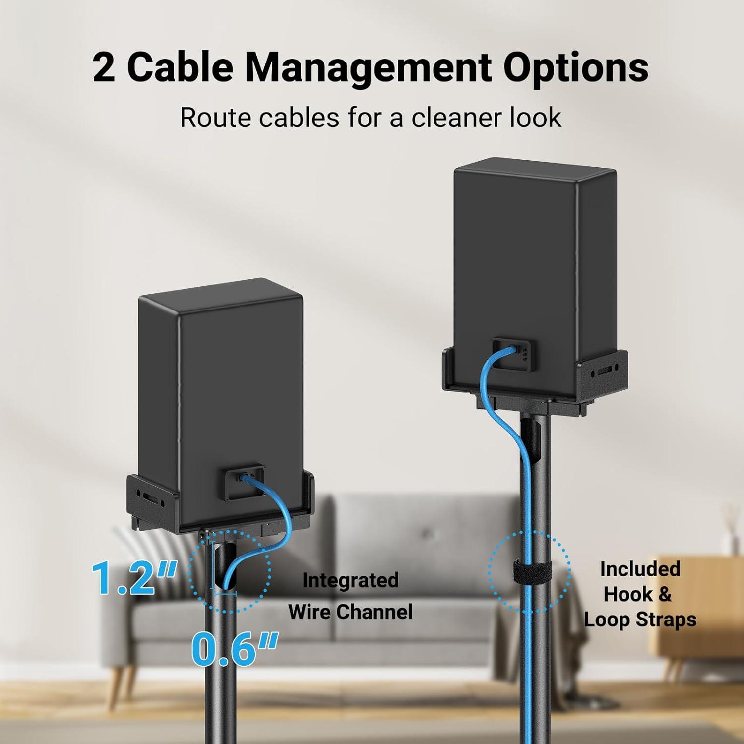 imagePERLESMITH Universal Speaker Stands Pair for Surround Sound up to 22LB 2756 Inch Bookshelf Speaker Stand for Klipsch Polk Yamaha amp Other Large Satellite Bookshelf Speakers Studio MonitorsWeight 11 LBS