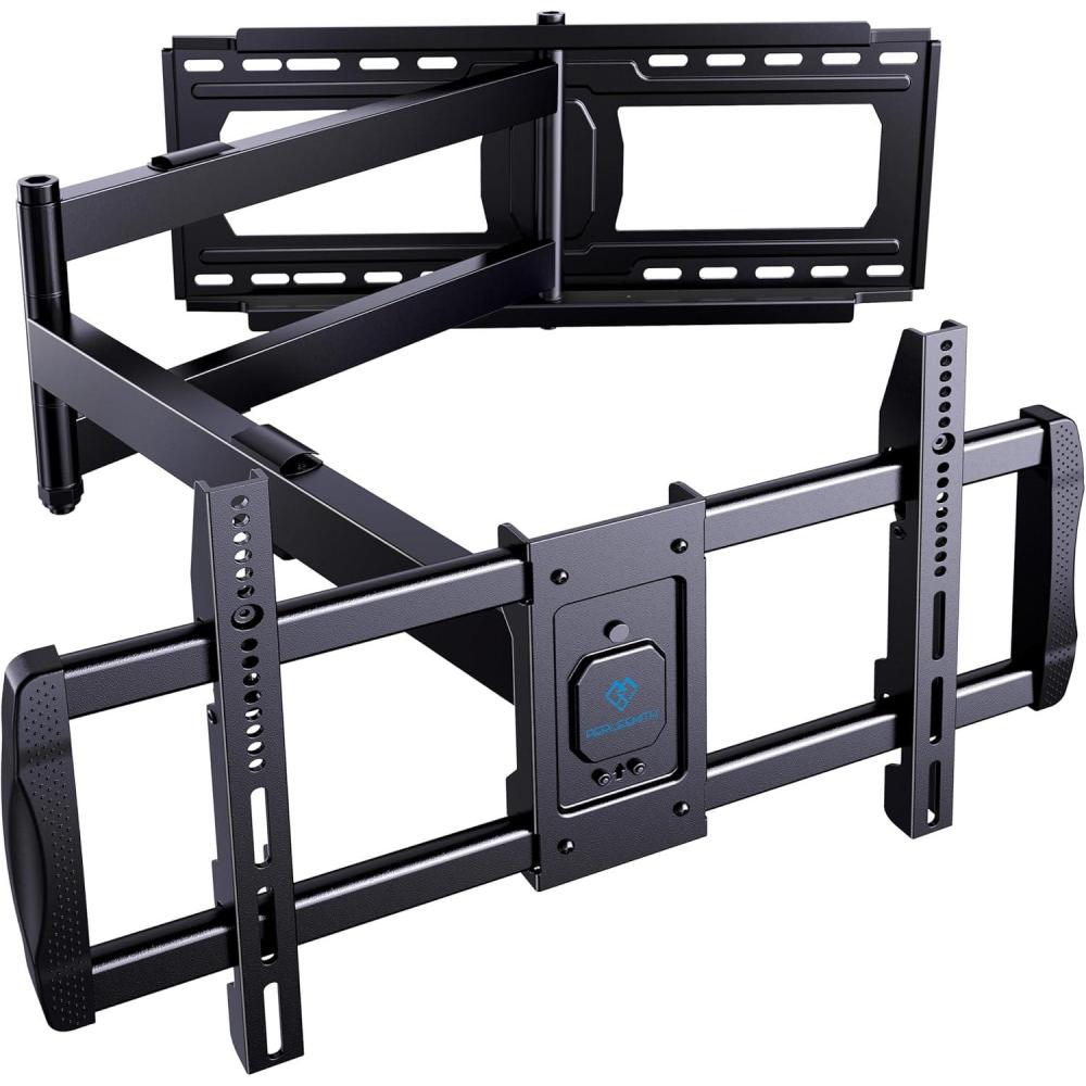 imagePERLESMITH Full Motion TV Wall Mount for Most 3782 inch TVs up to 132 lbs TV Mount with Dual Articulating Arms with Tilt and Extension Fits 12 16 Studs Max VESA 600x400mm PSLFK124 wood studs  4290 full motion