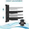 PERLESMITH Floating Wall Mounted Shelf AV Mount Shelf – Holds up to 16.5lbs – DVD DVR Component Shelf with Strengthened Tempered Glass – Perfect for DVD Players, TV Box and Cable Box, PSDSK3(Black)