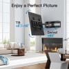 PERLESMITH Full Motion TV Wall Mount for Most 37-82 inch TVs up to 132 lbs, TV Mount with Dual Articulating Arms with Tilt and Extension, Fits 12″ 16″ Studs, Max VESA 600x400mm, PSLFK1(24″ wood studs – 42″-97″ full motion)