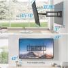 PERLESMITH Full Motion TV Wall Mount for Most 37-82 inch TVs up to 132 lbs, TV Mount with Dual Articulating Arms with Tilt and Extension, Fits 12″ 16″ Studs, Max VESA 600x400mm, PSLFK1(16″ wood studs – 37″-75″ full motion)