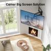 PERLESMITH Full Motion TV Wall Mount for Most 37-82 inch TVs up to 132 lbs, TV Mount with Dual Articulating Arms with Tilt and Extension, Fits 12″ 16″ Studs, Max VESA 600x400mm, PSLFK1(16″ wood studs – 37″-75″ full motion)