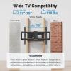 PERLESMITH Full Motion TV Wall Mount for Most 37-82 inch TVs up to 132 lbs, TV Mount with Dual Articulating Arms with Tilt and Extension, Fits 12″ 16″ Studs, Max VESA 600x400mm, PSLFK1(16″ wood studs – 37″-75″ full motion)