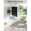 PERLESMITH Full Motion TV Wall Mount for Most 37-82 inch TVs up to 132 lbs, TV Mount with Dual Articulating Arms with Tilt and Extension, Fits 12″ 16″ Studs, Max VESA 600x400mm, PSLFK1(16″ wood studs – 37″-70″ full motion)