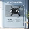PERLESMITH TV Wall Mount Full Motion for 32-65 Inch Flat Curved Screen TVs, TV Mount with Swivels Tilts Extension Dual Articulating Bracket Arms Supports up to 99 lbs Max VESA 400×400, PSMFK9(Fits 26-60″ TVs / Single Wood Stud)