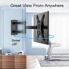 PERLESMITH TV Wall Mount Full Motion for 32-65 Inch Flat Curved Screen TVs, TV Mount with Swivels Tilts Extension Dual Articulating Bracket Arms Supports up to 99 lbs Max VESA 400×400, PSMFK9(Fits 26-60″ TVs / Single Wood Stud)