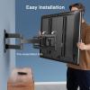 PERLESMITH TV Wall Mount Full Motion for 32-65 Inch Flat Curved Screen TVs, TV Mount with Swivels Tilts Extension Dual Articulating Bracket Arms Supports up to 99 lbs Max VESA 400×400, PSMFK9(Fits 26-65″ TVs / Single Wood Stud)