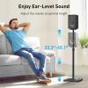 PERLESMITH Universal Speaker Stands Pair for Surround Sound up to 22LB, 27.56 Inch Bookshelf Speaker Stand for Klipsch, Polk, Yamaha & Other Large Satellite, Bookshelf Speakers, Studio Monitors(Weight 11 LBS)