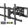 PERLESMITH Full Motion TV Wall Mount for Most 37-82 inch TVs up to 132 lbs, TV Mount with Dual Articulating Arms with Tilt and Extension, Fits 12″ 16″ Studs, Max VESA 600x400mm, PSLFK1(16″ wood studs – 37″-70″ full motion)
