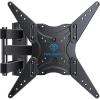 PERLESMITH TV Wall Mount Full Motion for 32-65 Inch Flat Curved Screen TVs, TV Mount with Swivels Tilts Extension Dual Articulating Bracket Arms Supports up to 99 lbs Max VESA 400×400, PSMFK9(Fits 27-60″ TVs / Single Wood Stud)
