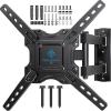 PERLESMITH TV Wall Mount Full Motion for 32-65 Inch Flat Curved Screen TVs, TV Mount with Swivels Tilts Extension Dual Articulating Bracket Arms Supports up to 99 lbs Max VESA 400×400, PSMFK9(Fits 26-60″ TVs / Single Wood Stud)