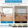 PERLESMITH Projector Screen with Stand 100 Inch 4K Ultra HD 16:9 Portable Outdoor Indoor Movie 3D Widescreen with Foldable Tripod Retractable Screen for Home Theater, Gaming, Office