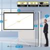 PERLESMITH Projector Screen with Stand 100 Inch 4K Ultra HD 16:9 Portable Outdoor Indoor Movie 3D Widescreen with Foldable Tripod Retractable Screen for Home Theater, Gaming, Office