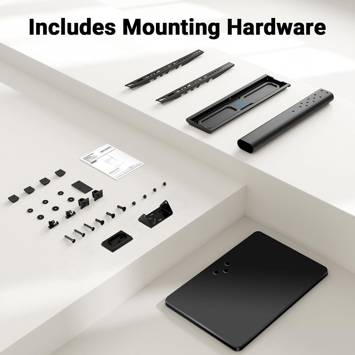 imagePERLESMITH Swivel Universal TV Stand Mount for 3286 Inch LCD OLED FlatCurved Screen TVs up to 99lbsHeight Adjustable Table Top TV StandBase with Tempered Glass BaseampWire ManagementVESA 600x400mm24 to 60 screen