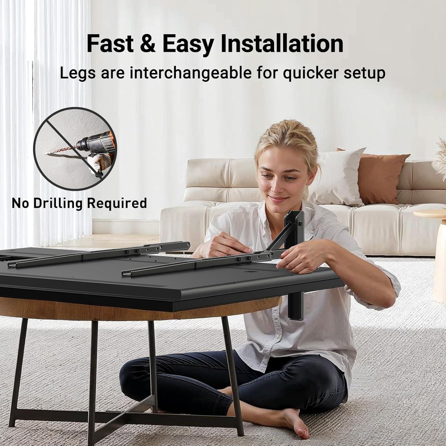 imagePERLESMITH Universal TV Stand Mount for 2075 Inch TVs Height Adjustable Table Top TV Stand Great LoadBearing Replacement TV Legs with Steel Holds up to 110lbs Max VESA 800 x 600mm PSTVS01