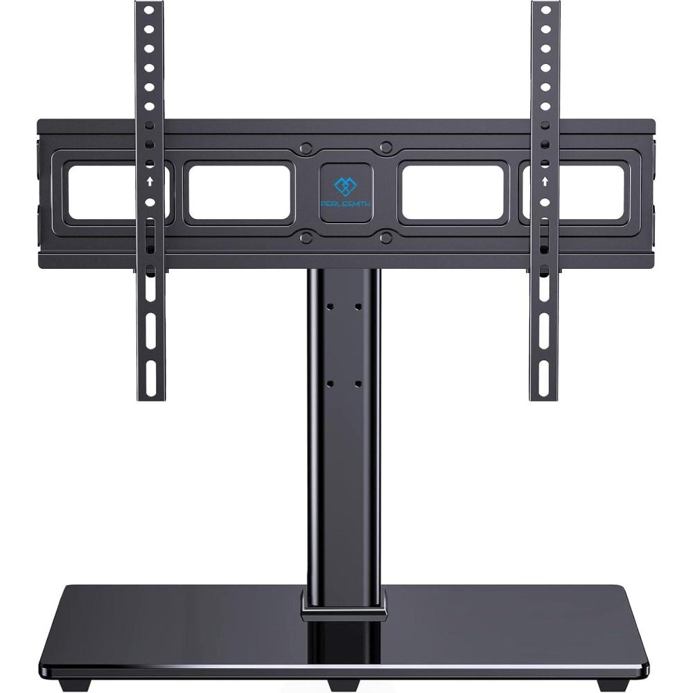 imagePERLESMITH Universal TV Stand Table Top TV Base for 3282 inch LCD LED OLED 4K Flat Screen TVsHeight Adjustable TV Mount Stand with Tempered Glass Base VESA 600x400mm3280 inch Screen