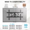 PERLESMITH Corner TV Wall Mount Full Motion, Corner TV Bracket Fits 37-70 Inch LED, LCD 4K Flat Curved Screen TVs Hold up to 99 lbs, Max VESA 600×400 Tilt, Swivel and Level, PSCLF1