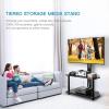 PERLESMITH Swivel Floor TV Stand/Base for 32-65 Inch TVs-Universal Corner TV Stand Mount with Storage for Media-Height Adjustable Entertainment Stand with Cable Management, VESA 600x400mm, PSFS03