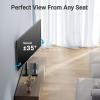 PERLESMITH Swivel Universal TV Stand Mount for 32-86 Inch LCD OLED Flat/Curved Screen TVs up to 99lbs-Height Adjustable Table Top TV Stand/Base with Tempered Glass Base&Wire Management,VESA 600x400mm(37″ to 80″ screen)