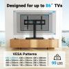 PERLESMITH Swivel Universal TV Stand Mount for 32-86 Inch LCD OLED Flat/Curved Screen TVs up to 99lbs-Height Adjustable Table Top TV Stand/Base with Tempered Glass Base&Wire Management,VESA 600x400mm(32″ to 86″ screen)