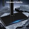 PERLESMITH Swivel Universal TV Stand Mount for 32-86 Inch LCD OLED Flat/Curved Screen TVs up to 99lbs-Height Adjustable Table Top TV Stand/Base with Tempered Glass Base&Wire Management,VESA 600x400mm(24″ to 60″ screen)