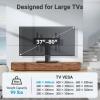 PERLESMITH Swivel Universal TV Stand Mount for 32-86 Inch LCD OLED Flat/Curved Screen TVs up to 99lbs-Height Adjustable Table Top TV Stand/Base with Tempered Glass Base&Wire Management,VESA 600x400mm(37″ to 80″ screen)