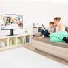 PERLESMITH Swivel Universal TV Stand for 19-43 inch TVs or Monitor, Height Adjustable TV Mount Stand with Tempered Glass Base, Max VESA 200x200mm, Holds up to 44lbs, PSTVS07