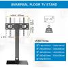 PERLESMITH Universal Floor TV Stand/Base with Swivel Mount for Most 32-65 inch LCD LED TVs – Height Adjustable, Cable Management and Space Saving, VESA 600x400mm, Perfect for Corner & Bedroom, PSFS01