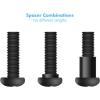 PERLESMITH Universal Mounting Hardware Kit Fits Most TVs, Includes M4, M5, M6 and M8 Screws, Washers and Spacers for Monitor, up to 80 inches, PSUHP(Black)