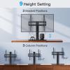 PERLESMITH Universal Swivel TV Stand Legs for 24-60 inch LCD LED TVs, Height Adjustable Television Mount Stand with Tempered Glass Base, Universal VESA Mount 400×400mm, Holds up to 88lbs, PSTVS09(Swivel)