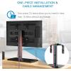 PERLESMITH Universal TV Stand Table Top TV Base for 32-82 inch LCD LED OLED 4K Flat Screen TVs-Height Adjustable TV Mount Stand with Tempered Glass Base, VESA 600x400mm(32-80 inch Screen)