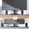 PERLESMITH Universal TV Stand Table Top TV Base for 32-82 inch LCD LED OLED 4K Flat Screen TVs-Height Adjustable TV Mount Stand with Tempered Glass Base, VESA 600x400mm(37-77 Inch Screen)