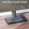 PERLESMITH Universal TV Stand Table Top TV Base for 32-82 inch LCD LED OLED 4K Flat Screen TVs-Height Adjustable TV Mount Stand with Tempered Glass Base, VESA 600x400mm(37-77 Inch Screen)