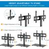 PERLESMITH Universal TV Stand Table Top TV Base for 32-82 inch LCD LED OLED 4K Flat Screen TVs-Height Adjustable TV Mount Stand with Tempered Glass Base, VESA 600x400mm(32-80 inch Screen)