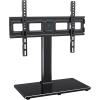 PERLESMITH Swivel Universal TV Stand Mount for 32-86 Inch LCD OLED Flat/Curved Screen TVs up to 99lbs-Height Adjustable Table Top TV Stand/Base with Tempered Glass Base&Wire Management,VESA 600x400mm(32″ to 86″ screen)
