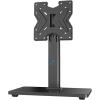 PERLESMITH Swivel Universal TV Stand for 19-43 inch TVs or Monitor, Height Adjustable TV Mount Stand with Tempered Glass Base, Max VESA 200x200mm, Holds up to 44lbs, PSTVS07