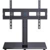 PERLESMITH Universal TV Stand Table Top TV Base for 32-82 inch LCD LED OLED 4K Flat Screen TVs-Height Adjustable TV Mount Stand with Tempered Glass Base, VESA 600x400mm(32-80 inch Screen)