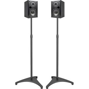 PERLESMITH Speaker Stand Adjustable – Extend 20″ to 44″ – Holds Satellite Speakers & Small Bookshelf Speakers up to 9 lbs, Floor Stands Compatible with Sony Bose Polk JBL Yamaha and Others – 1 Pair