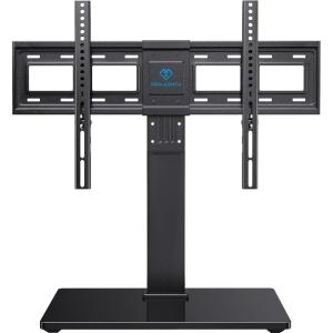 PERLESMITH Universal TV Stand Table Top TV Base for 32-82 inch LCD LED OLED 4K Flat Screen TVs-Height Adjustable TV Mount Stand with Tempered Glass Base, VESA 600x400mm(37-75 Inch Screen)